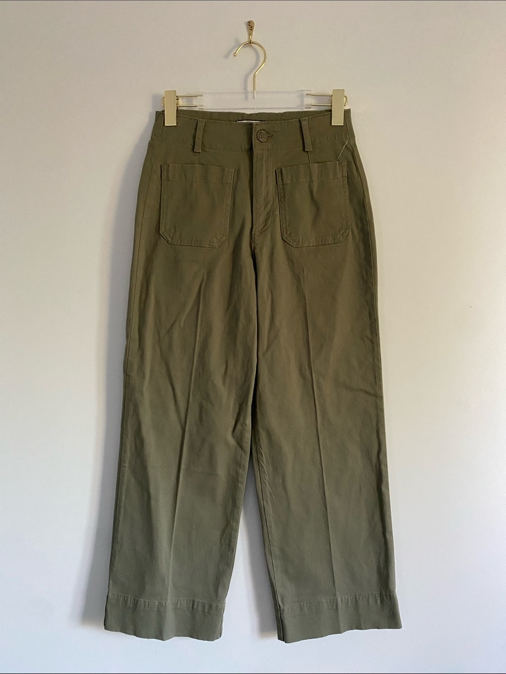 NWT Bagatelle Army Green Wide Leg Crop